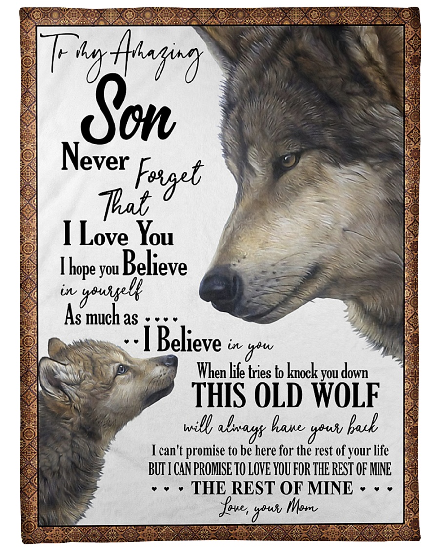 MOM TO SON Large Fleece Blanket - 60" x 80"