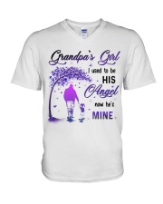 Grandpa's girl - I Used To Be His Angel now he's mine V-Neck T-Shirt tile