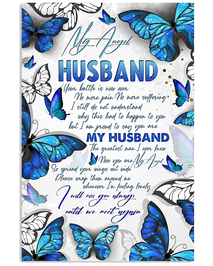MY ANGEL HUSBAND - BUTTERFLY - I MISS YOU 16x24 Poster