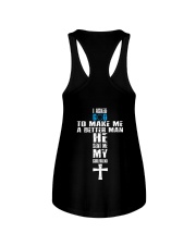 I Asked God To Make A Better Man - He Sent Me My Ladies Flowy Tank tile