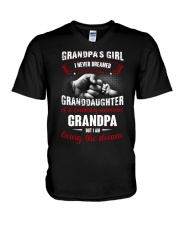 Grandpa to Granddaughter - Grandpa's Girl V-Neck T-Shirt tile