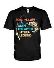 SON-IN-LAW - FISHING - THE MAN THE MYTH V-Neck T-Shirt thumbnail
