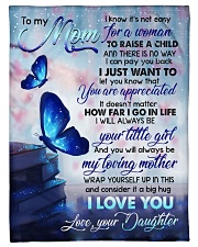To My Mom - Butterfly Fleece Blanket tile