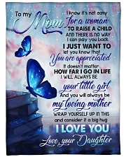 To My Mom - Butterfly Large Fleece Blanket - 60" x 80" front