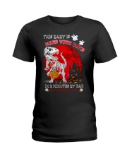 T rex Skeleton - This Baby Is Made With Love Ladies T-Shirt tile