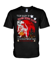 T rex Skeleton - This Baby Is Made With Love V-Neck T-Shirt tile
