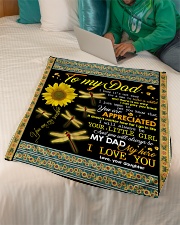 TO MY DAD - SUNFLOWER - YOU ARE APPRECIATED Small Fleece Blanket - 30" x 40" aos-coral-fleece-blanket-30x40-lifestyle-front-07