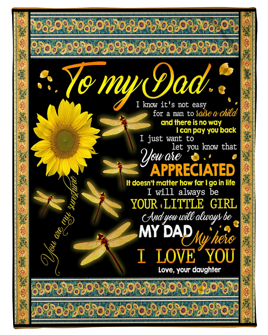 TO MY DAD - SUNFLOWER - YOU ARE APPRECIATED Small Fleece Blanket - 30" x 40"