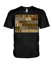 T-SHIRT - SON-IN-LAW - VINTAGE - YOU VOLUNTEERED V-Neck T-Shirt tile