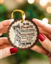 Daughter - Lion - Wherever You Feel Overwhelmed Circle ornament - single (porcelain) aos-circle-ornament-single-porcelain-lifestyles-08