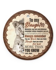 Daughter - Lion - Wherever You Feel Overwhelmed Circle ornament - single (porcelain) front