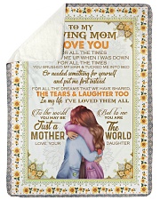 DAUGHTER TO MOM Large Sherpa Fleece Blanket - 60" x 80" thumbnail