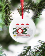 Christmas - Quarantined Family - 2020 Personalized Circle ornament - single (porcelain) aos-circle-ornament-single-porcelain-lifestyles-07