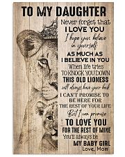 TO DAUGHTER - LIONESS - BABY GIRL 16x24 Poster front