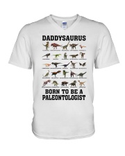 T-SHIRT - TO DAD - FORCED TO GO TO WORK V-Neck T-Shirt tile