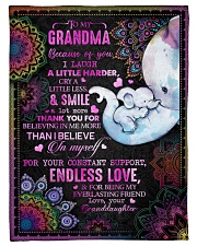 Granddaughter to Grandma - Because Of You I Laugh Fleece Blanket tile