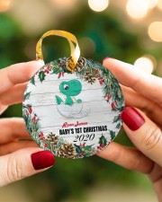 Dinosaurs - Baby's 1st Christmas - Personalized Circle ornament - single (porcelain) aos-circle-ornament-single-porcelain-lifestyles-08