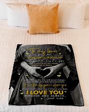 To My Wife - The Day I Met You - Fleece Blanket Small Fleece Blanket - 30" x 40" aos-coral-fleece-blanket-30x40-lifestyle-front-04