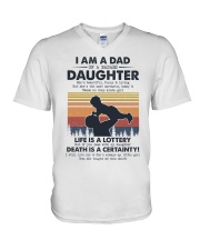 T-SHIRT - DAD - FUNNY - VINTAGE V-Neck T-Shirt tile