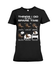 T rex - Dinosaurs - Things I Do In My Spare Time Premium Fit Ladies Tee tile