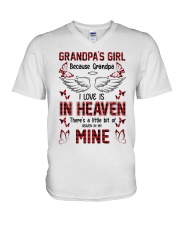 Angel - Grandpa - There's A Little Bit Of Heaven V-Neck T-Shirt tile