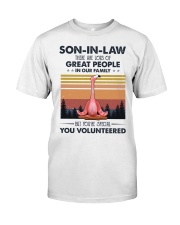 SON-IN-LAW - FLAMINGO - VINTAGE - YOU VOLUNTEERED Classic T-Shirt front