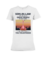 SON-IN-LAW - FLAMINGO - VINTAGE - YOU VOLUNTEERED Premium Fit Ladies Tee tile