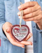 Husband and Wife - Our First Christmas 2020 Heart ornament - single (porcelain) aos-heart-ornament-single-porcelain-lifestyles-01