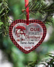 Husband and Wife - Our First Christmas 2020 Heart ornament - single (porcelain) aos-heart-ornament-single-porcelain-lifestyles-07