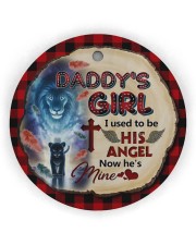Angel Dad - Lion - Circle Ornament Circle Ornament (Wood tile