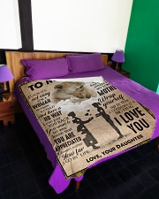 To My Mom - Lion - Fleece Blanket Large Fleece Blanket - 60" x 80" aos-coral-fleece-blanket-60x80-lifestyle-front-01
