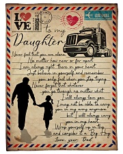 Dad to Daughter Trucker - Never Feel That You Small Fleece Blanket - 30" x 40" front