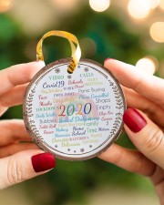 Family Christmas - Covid 19 - Circle Ornament Circle ornament - single (porcelain) aos-circle-ornament-single-porcelain-lifestyles-08
