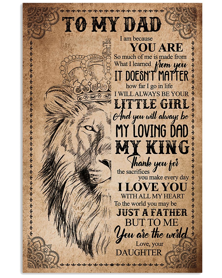POSTER - TO MY DAD - LION - THANK YOU 16x24 Poster
