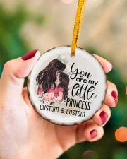 Daughter - You Are My Little Princess Personalized Circle ornament - single (porcelain) aos-circle-ornament-single-porcelain-lifestyles-09