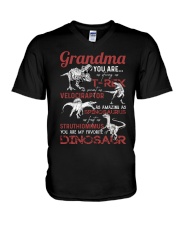T-SHIRT - TO GRANDMA - MY FAVORITE DINOSAUR V-Neck T-Shirt tile