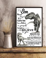 TO MY SON - T REX PENCIL ART - OLD DINOSAUR 16x24 Poster lifestyle-poster-3