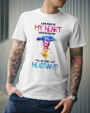 ANGEL HUSBAND - NURSE - A BIG PIECE OF MY HEART Classic T-Shirt lifestyle-mens-crewneck-front-6