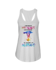 ANGEL HUSBAND - NURSE - A BIG PIECE OF MY HEART Ladies Flowy Tank tile