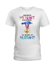 ANGEL HUSBAND - NURSE - A BIG PIECE OF MY HEART Ladies T-Shirt tile