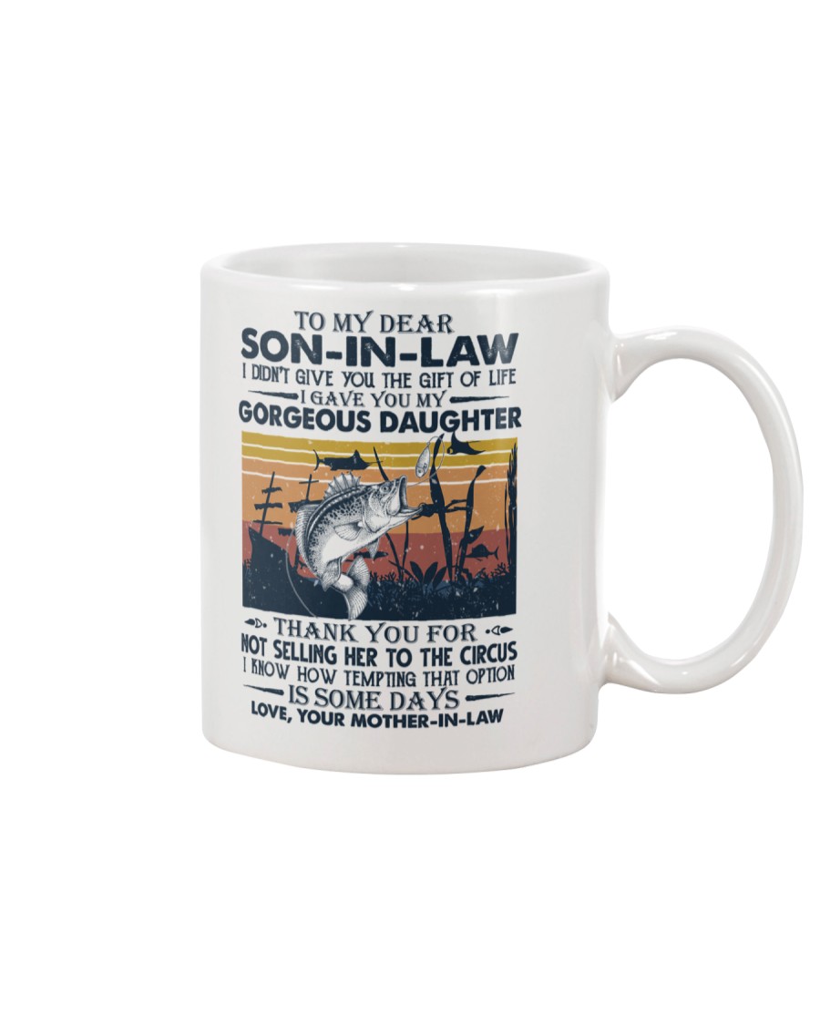 TO MY SON-IN-LAW - FISHING - VINTAGE - CIRCUS Mug
