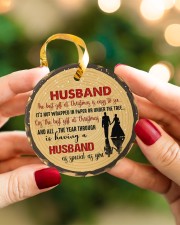 Christmas - Husband - The Best Gift At Christmas Circle ornament - single (porcelain) aos-circle-ornament-single-porcelain-lifestyles-08