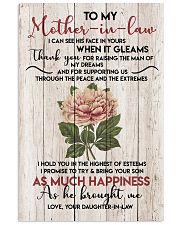 TO MY MOTHER-IN-LAW - FLOWER - THANK YOU 16x24 Poster front