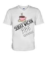 somali fashion clothes V-Neck T-Shirt tile