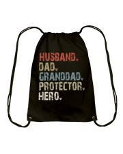 husband-dad-granddad-protector-hero Drawstring Bag tile
