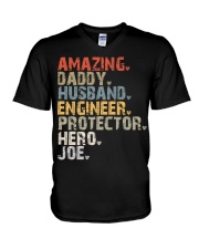 Amazing-Daddy-Husband-Engineer-Protector-Hero-Joe V-Neck T-Shirt tile