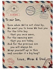 To our Son - Love Mom and Dad - v1 Large Fleece Blanket - 60" x 80" front
