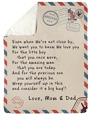 To our Son - Love Mom and Dad - v1 Large Sherpa Fleece Blanket - 60" x 80" thumbnail