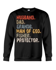 Husband-Dad-Grandb-Man Of God-Fisher-Protector Crewneck Sweatshirt tile