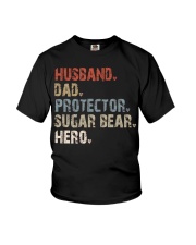 Husband-Dad-Protector-Sugar Bear-Hero Youth T-Shirt tile